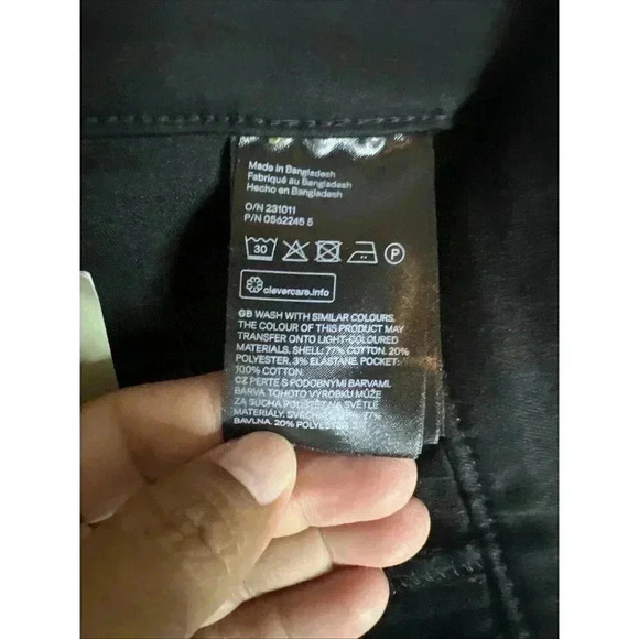 H&M Skinny RegularWaist‎ Full length stretch black size:US 10 - Picture 7 of 13